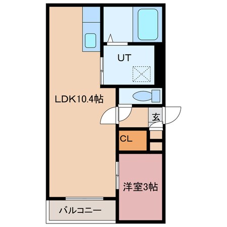 近鉄蟹江駅 徒歩9分 1階の物件間取画像